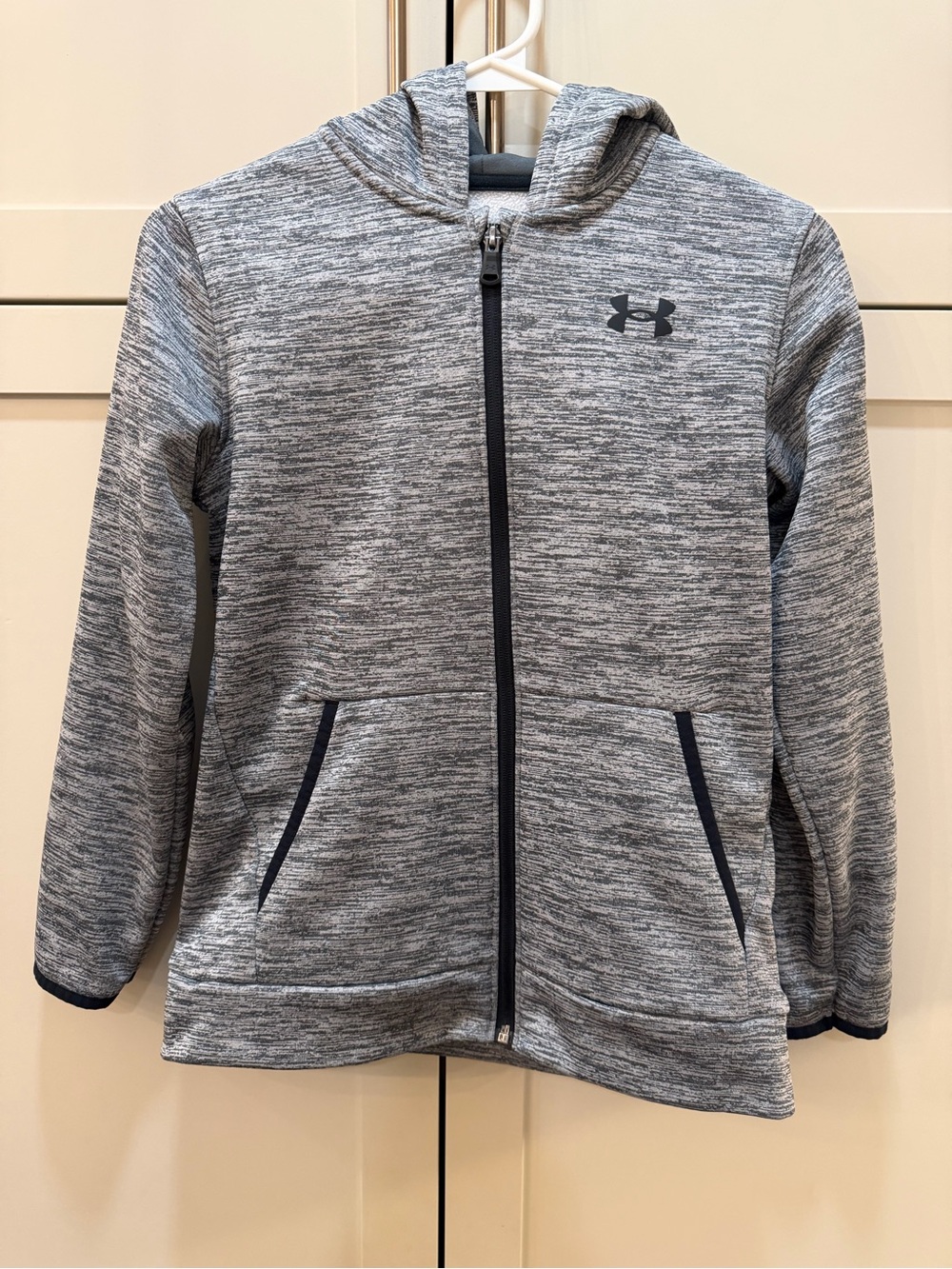 Under Armour Kids Grey Heather Full-Zip Hoodie-YM